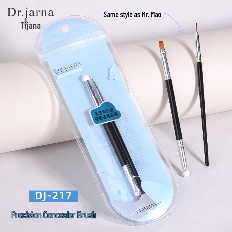 

Tijiana Double-Ended Concealer & Eyeshadow Brush for Dark Circles, Acne, Tear Trough Dotting