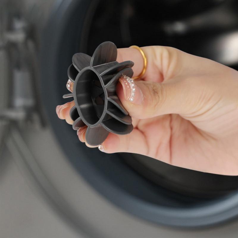 2 Stück Wiederverwendbare Silikon-Wäschebälle Kleidung Anti- Waschball Haarreinigungswerkzeug Tierhaarentferner Waschmaschine Haarfänger