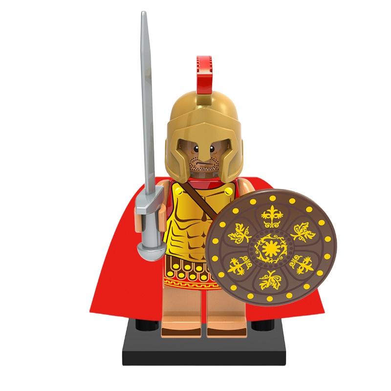 Premium Plastikbausteine Spielzeug X0164 Antike Römische Spartanische Kreuzfahrer Figuren Set X643-650