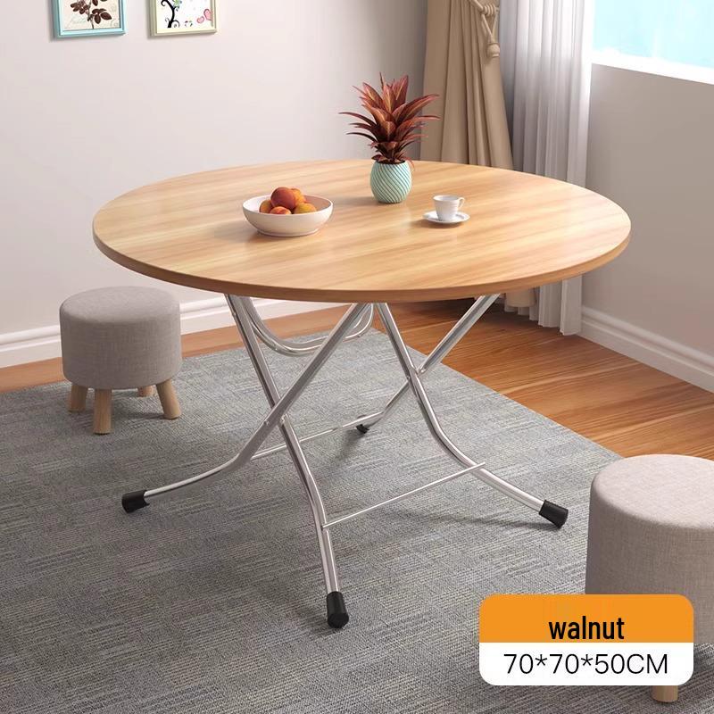 Compact Folding Dining Table for Small Spaces - Indoor/Outdoor Use, Square & Round Options Available