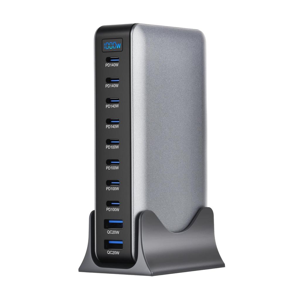 1000W Galliumnitrid PD-Ladegerät: 10-Port Multifunktionsadapter 950W