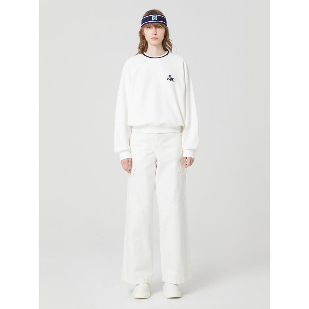 

LUCKYMARCHE Широкие хлопковые брюки карго QWPNX23101IVX