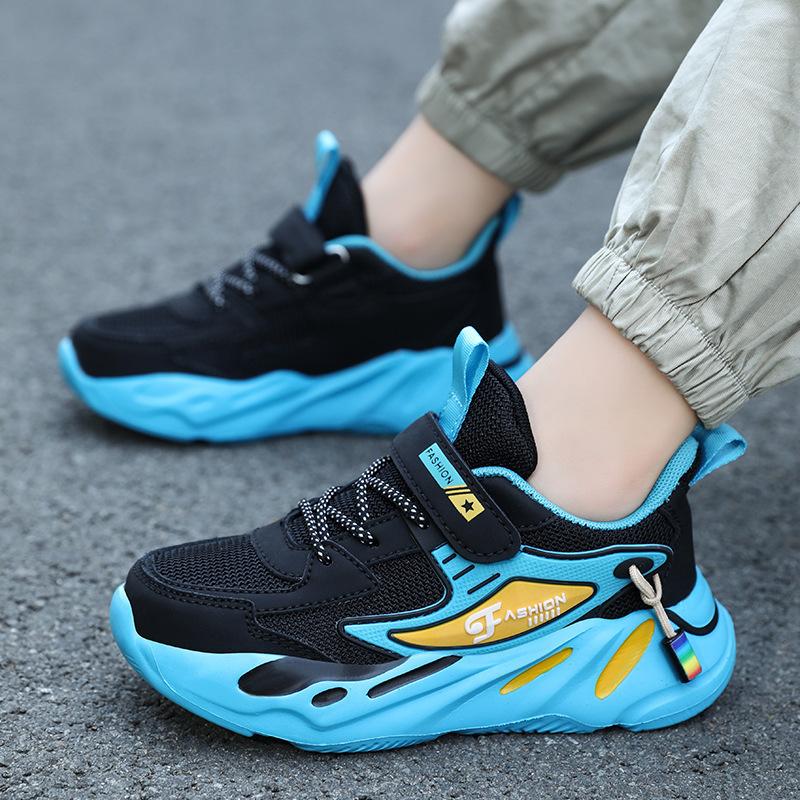 Breathable Non-slip Thick-soled Primary School Students Casual Running Sports Shoes Medium and Large Children's Shoes Boys 23 Years Autumn and Winter