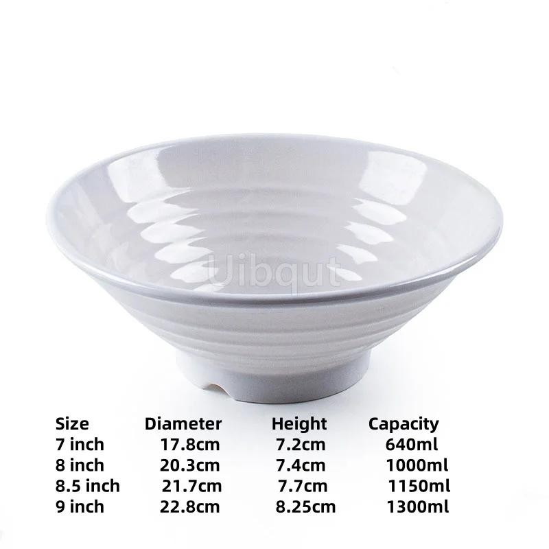 Melamine Noodle Bowl Household Plastic Tableware Restaurant Commercial Ramen Salad Bowl Thickened Not Easily Broken Soup Bowls