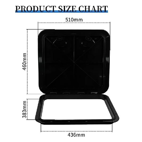 Boat Accessories ABS Deck Access Hatch Cover 460x510mm Waterproof Ship Deck Hatch Cover For Marine Yacht RV