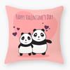 Lovely Panda Printed Cushion Cover for Sofa Home Car Decor Cute Wild Animal Pillowcase Soft Short Plush Pillow Case