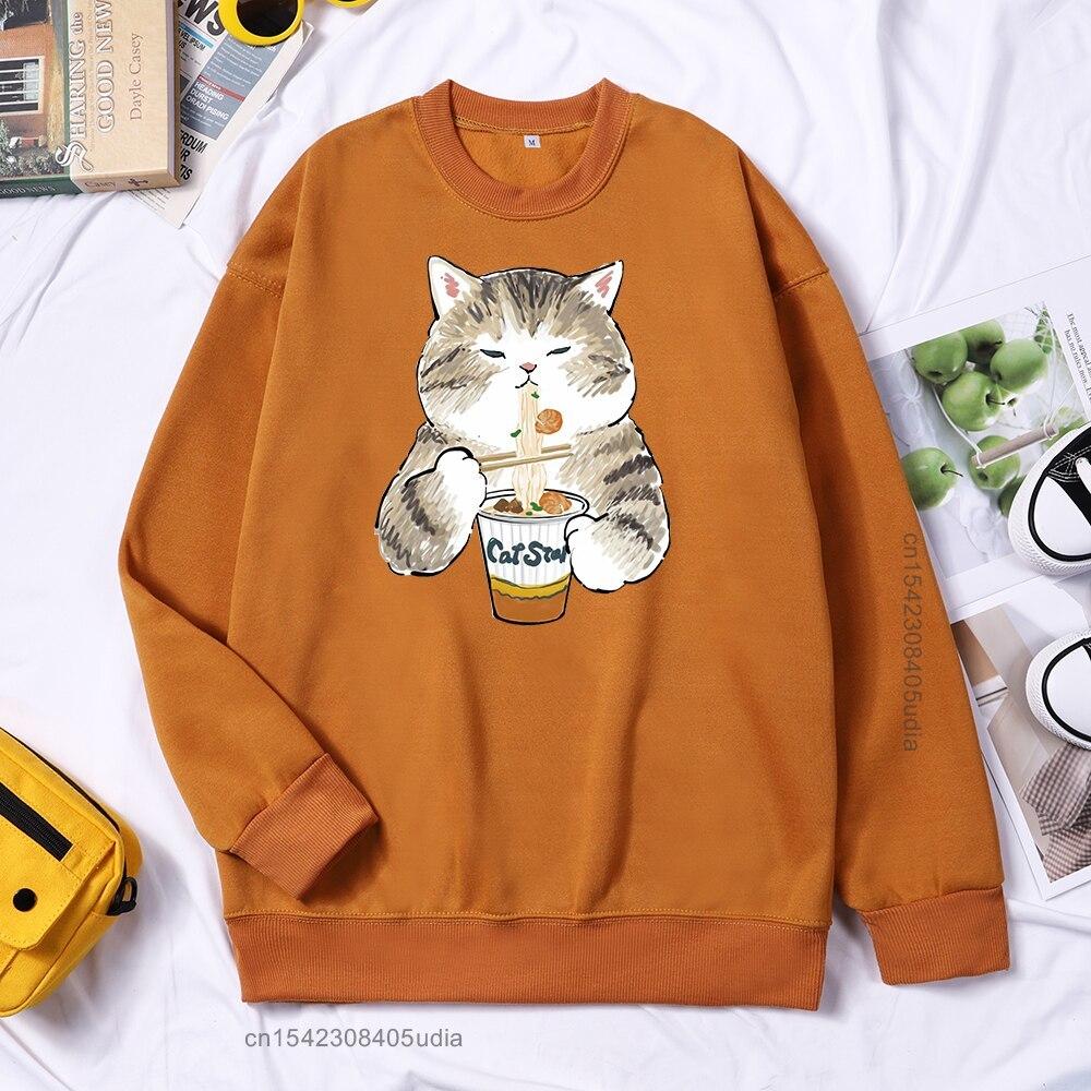 

Kawaii милый кот с принтом аниме, женские толстовки в стиле хип-хоп, Повседневная толстовка, эстетичная хлопковая толстовка в стиле Харадзюку, винтажная женская уличная одежда