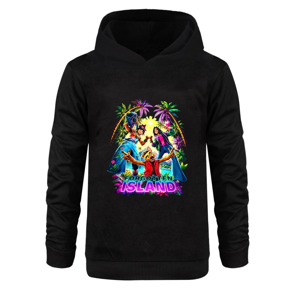 5877 Kids Boys Girls Forgotten Island Anime Print Casual Long Sleeves Hoodies