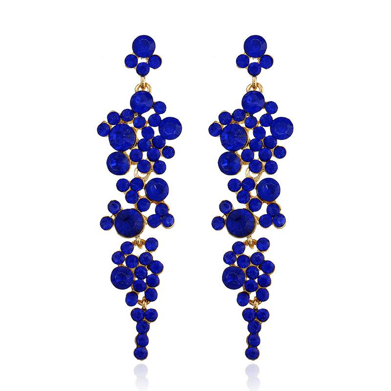 Luxury Women Fashion Earrings Rhinestone Long Tassels Dangler Wedding Earring  Jewelry Accessories