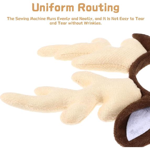 Rentiergeweih Haarreif Weihnachten Elch Stirnband Kopfschmuck für Weihnachten Geburtstag Kostümparty (Milchweiß)