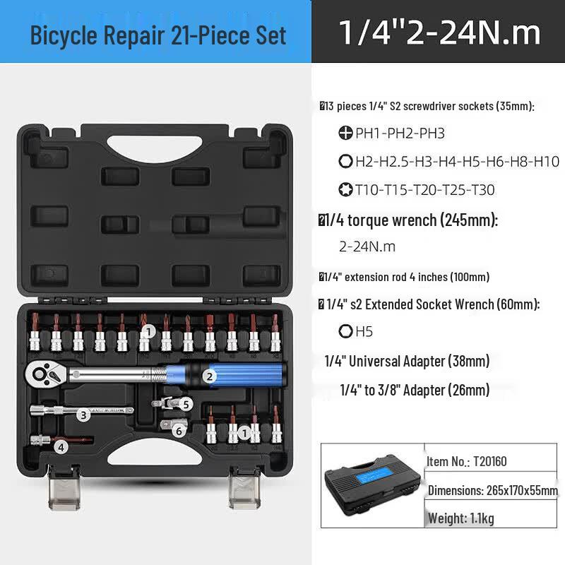 High-Precision Adjustable Ratchet Torque Wrench Set