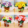 Prezent na Dzień Matki Ręcznie Robiony Bukiet w Doniczce Słonecznik Goździk Sztuka Rzemiosło Kreatywność Zabawka Przedszkolna Mini Symulacja Doniczka DIY Zabawki dla Dzieci