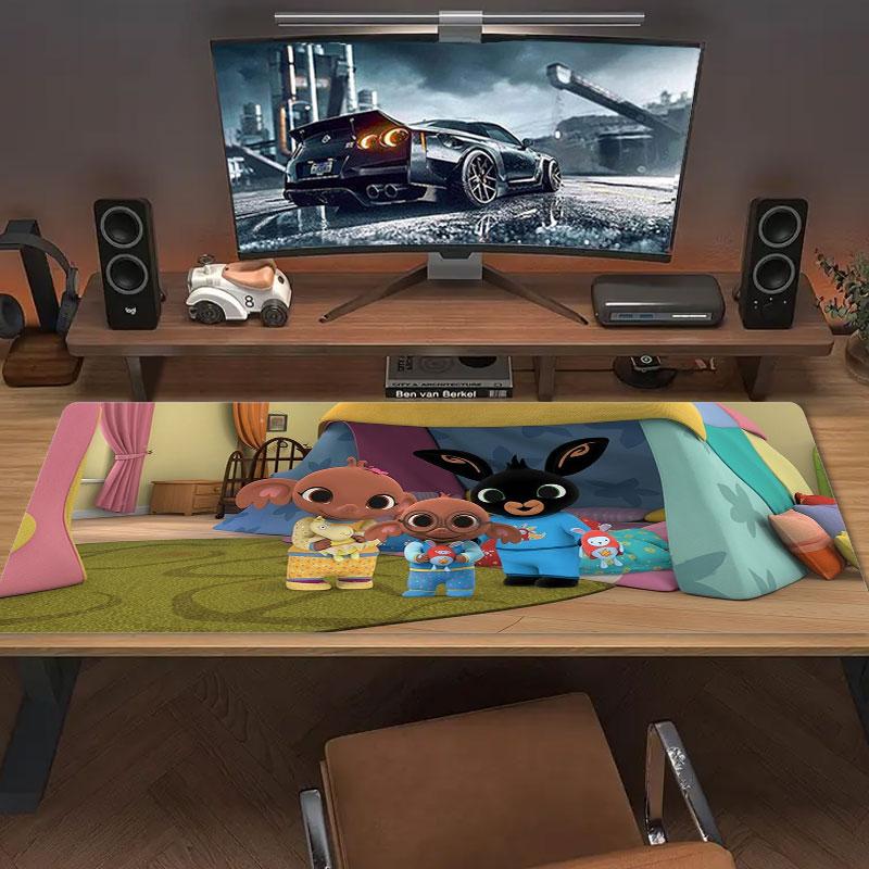 Bing Large Size Mouse Pad Large Gaming Table Cushion Non-slip Laptop Tablet Big Mousepad XXL Mat Mini PC Playmat With Lock edge