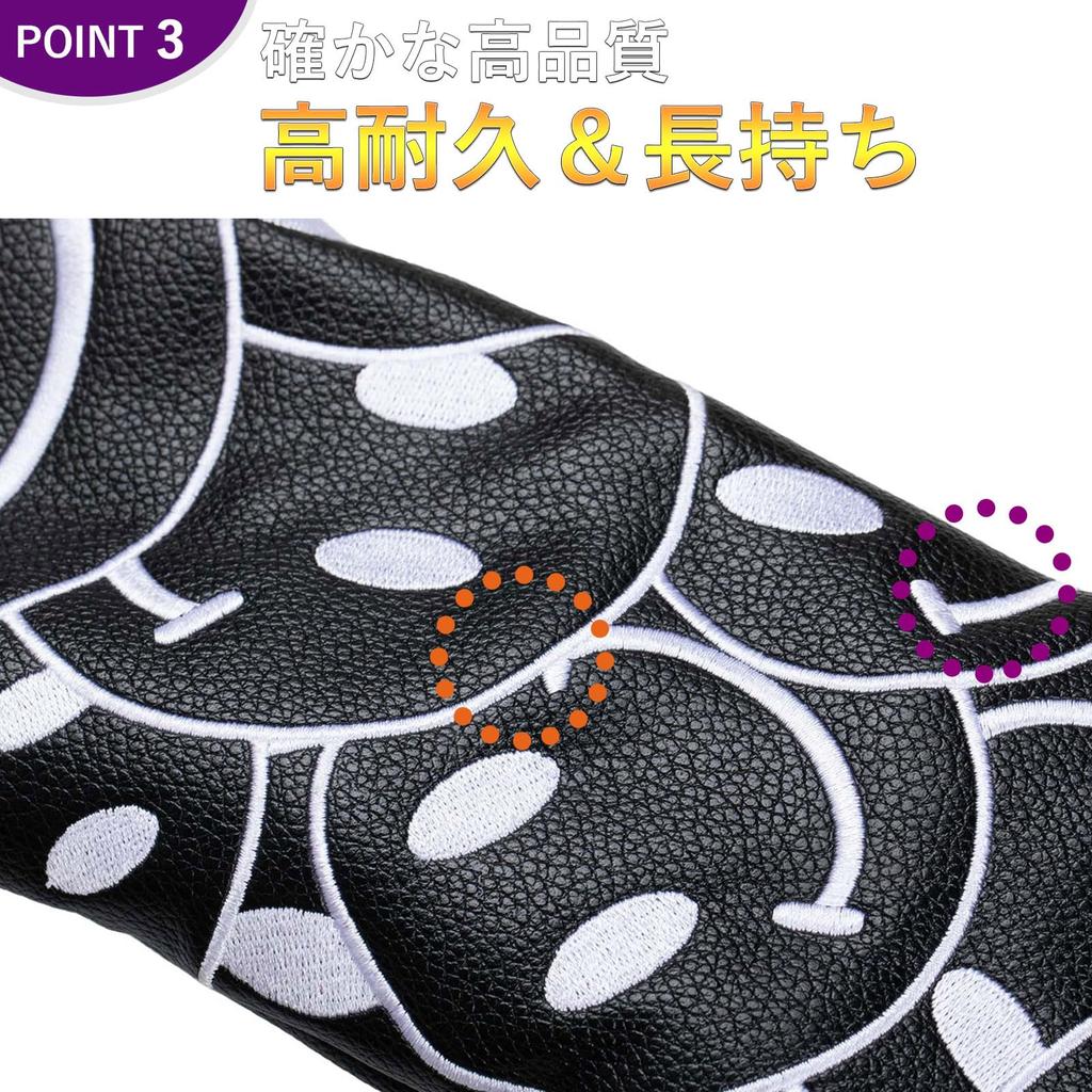 Head Cover Utility Driver Wood Set Golf Head Cover UT Cover Single 4 Piece Set Waterproof New Smile 4 Piece (Yellow Set)