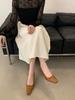 2025 Spring Women's Stiletto Single Shoes French Retro Style Plain Color Square Tail Casual Style French High Heels Women's Outer Wear