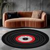 Vinyl Record Round Carpet for Living Room Modern Abstract Decoration Rug Non-slip Balcony Coffee Table Mats Washable Lounge Rug