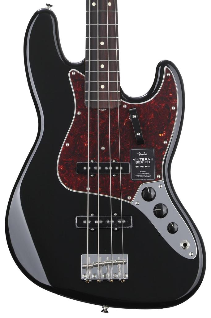 Fender Fender Electric Bass II Jazz Rosewood Black with Soft Case Vintera® '60s Bass®, Fingerboard,