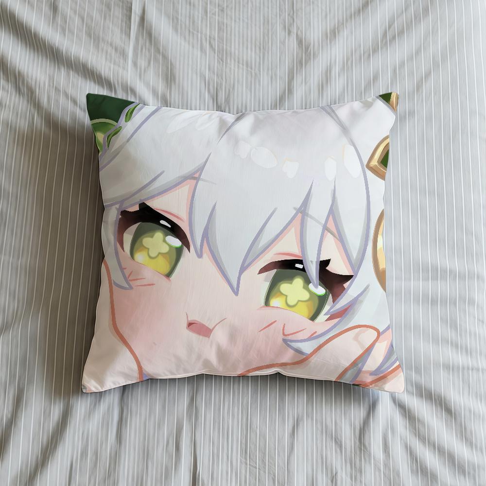 Cushion Face Cover Soft Q Case Genshin Sofa Impact Living Room Home Comfortable Office Game Decor Cupping Protective Pillow