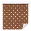 Heart Wallpaper Orange, Beige and Light Gray 50x1000