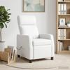 Massage Recliner Chair White Faux Leather