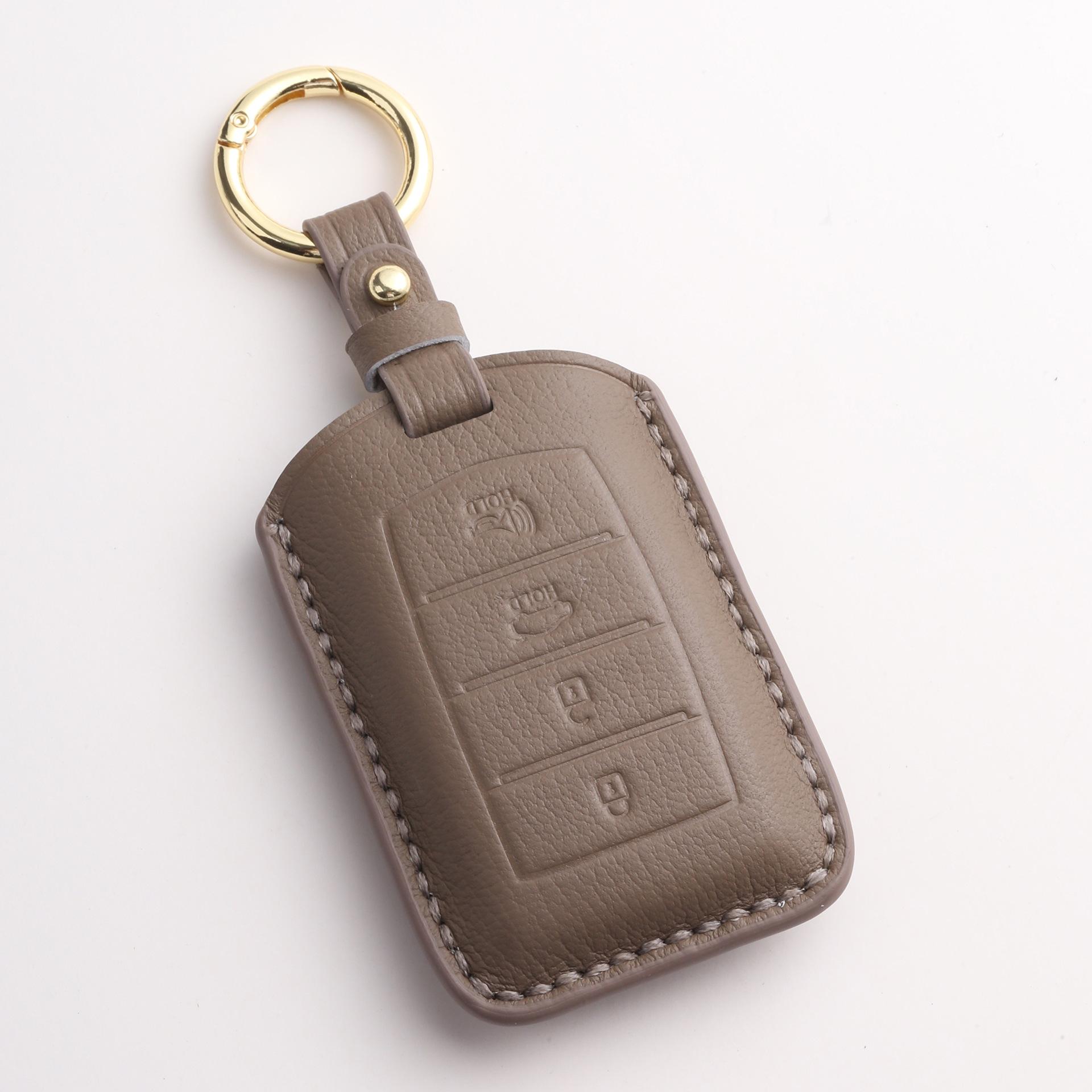 

Customized for Lawns old Genesis high-end leather car key bag cover Handmade key cover коричневый