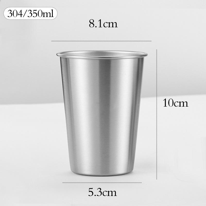 Stainless Steel Cold Drink Cup, Stainless Steel Water Cup, Not Easy To Break, Stackable, Reusable, Suitable For Children'S Trave