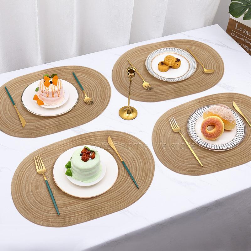 Placemats Set of 4,Heat Resistant pad,Place Mat Washable Table Mats for Kitchen Dining Table Mixed Color Non-Slip Place Mats