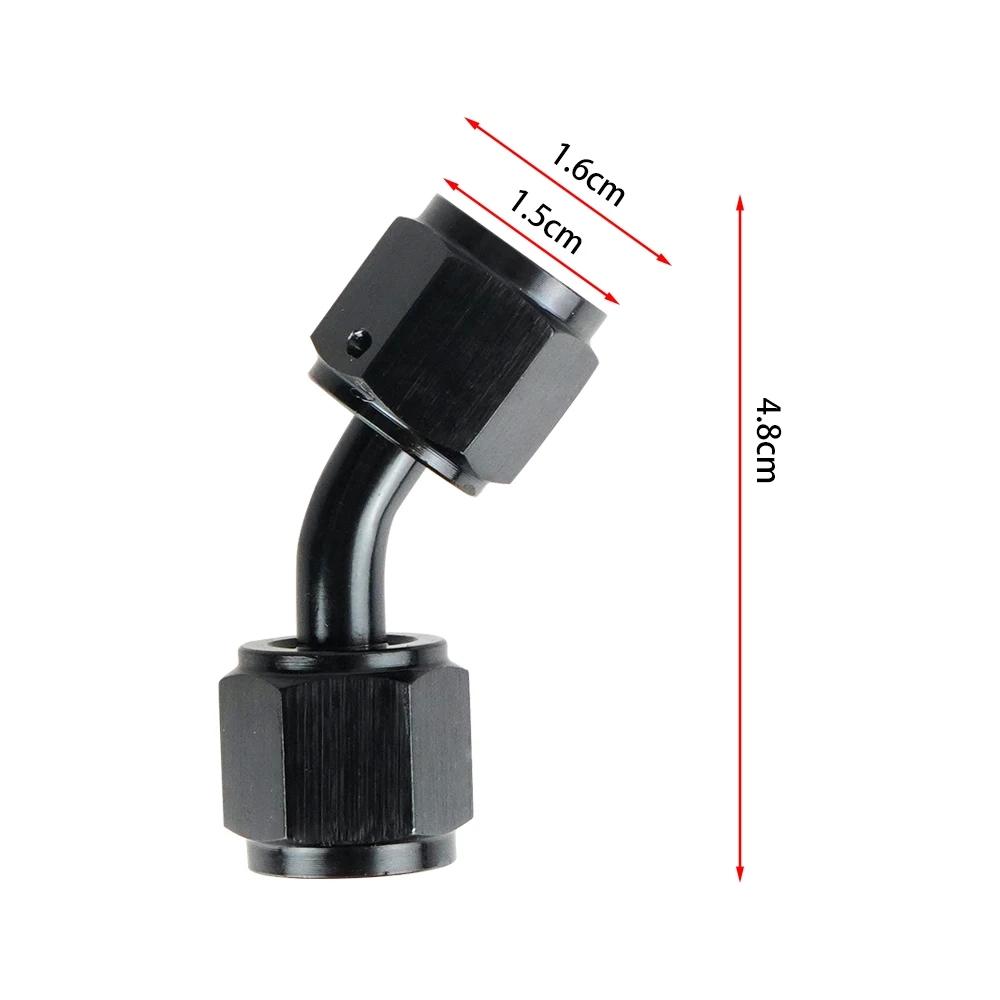 4AN 6AN 8AN 10AN Buchse auf 4AN/6AN/8AN/10AN Buchse Union Gerade 0°/45°/90° Grad Schwenkbare Schlauchendverschraubung Adapter Anschlüsse