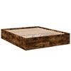 Bed Frame Smoked Oak 150x200 Cm Engineered Wood