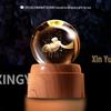 Creative Rotating Crystal Ball Night Light: Decorative Craft for Bedroom Atmosphere and Festive Gift.