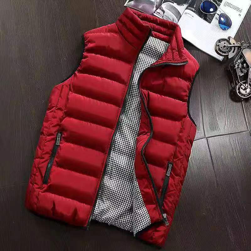 Men Vest Windproof Vest Men Jacket Sleeveless Vest Winter Jacket Casual Coat Men Cotton Warm Thicken Waistcoat Thick Gilet
