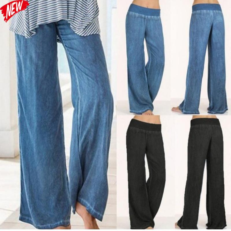 2022 Europeo y Americano Talla Grande Mujer Casual Pantalones Delgados  Pantalones de Pierna Ancha Pantalones comprar a buen precio — entrega  gratuita, reseñas reales con fotos — Joom
