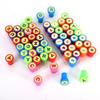 Cartoon Children Arithmetic Seal Self-ink 26pcs Alphabets Letters Round Stamp Cute   Teaching Aids