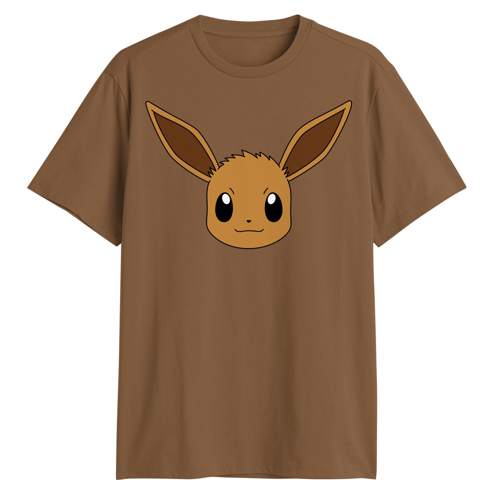 Nintendo Pokemon Big Face T-Shirt Charizard Pikachu Squirtle Bulbasaur Psyduck Cabbage Eevee Large Brown