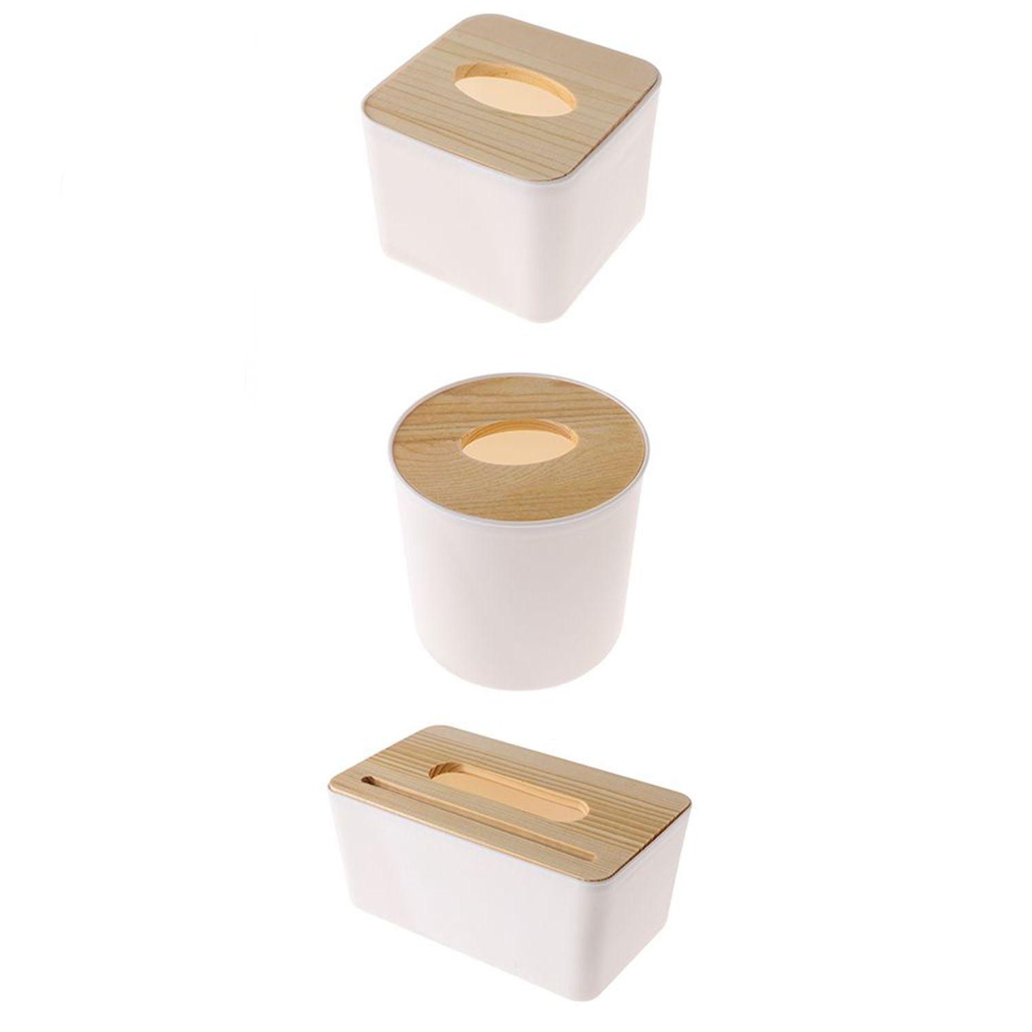 

3 PCS Creative Wood Interior Products Wooden Tissue Box Napkin Paper Boxes Storage Case Cover Holder