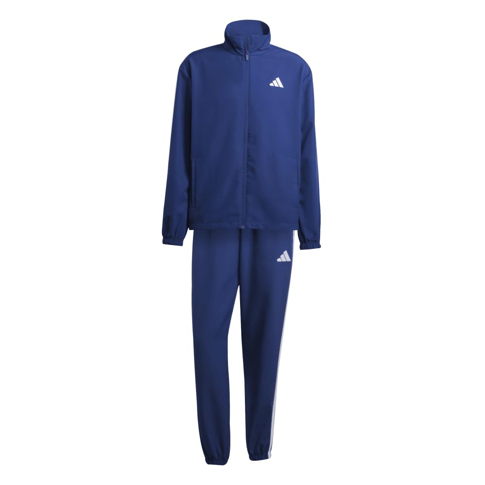 Adidas Woven Dark Blue Size Small Men's 3-Stripes Tracksuit, (JC5391),
