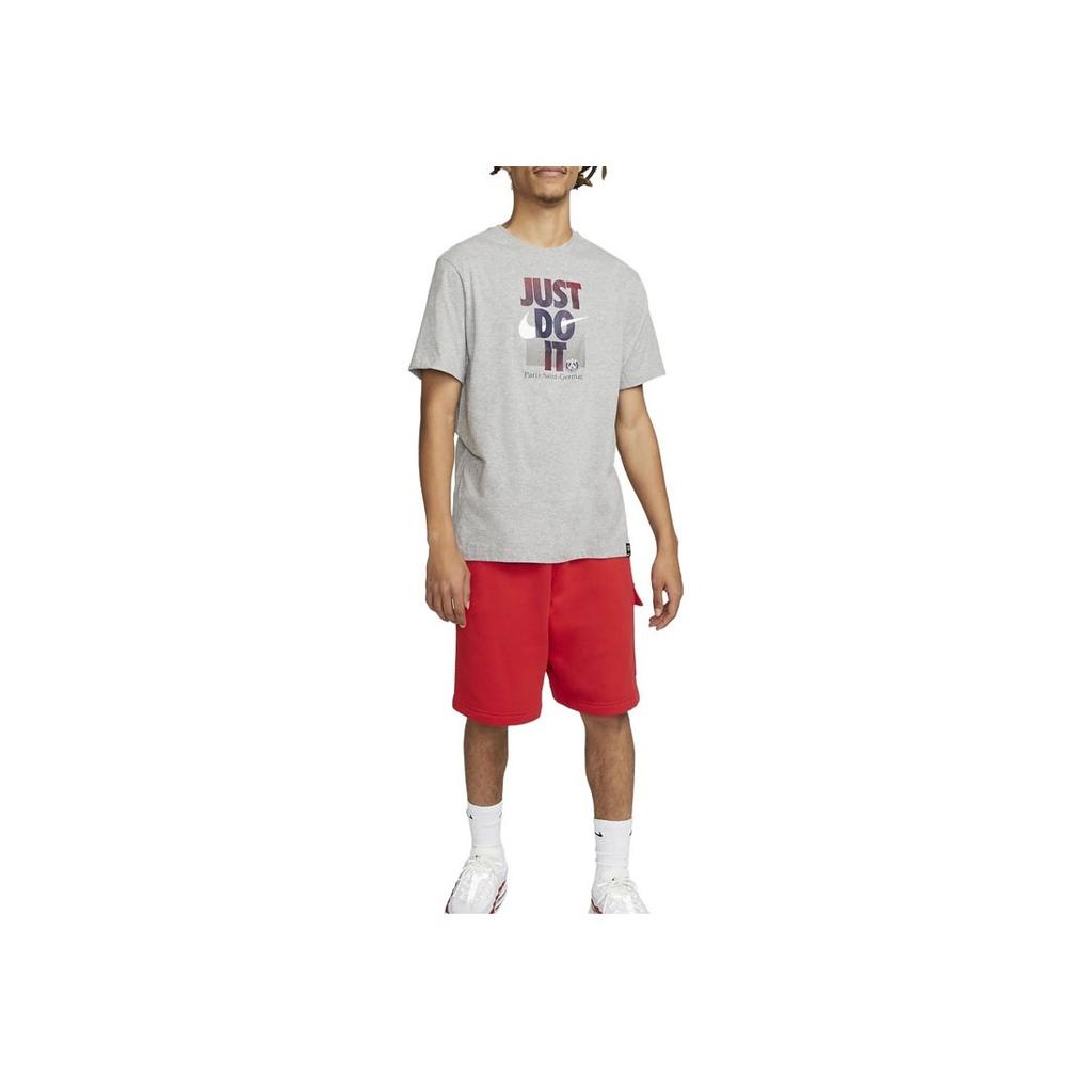 Nike Retro Crew Neck Regular Fit Soccer Short Sleeve T-Shirt Men Tops Gray DZ3630-010