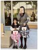 2024 Plaid Mummy Bag: Cute, Large-Capacity Parent-Child Backpack for Students