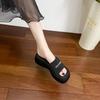 Thick-soled slippers women's summer outer wear new simple open-toed non-slip sandals soft-soled casual one-word slips