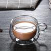 Tazza in Vetro a Doppia Parete Resistente al Calore per Tè Birra Caffè Fatta a Mano Creativa Bevande Fredde Trasparente Utensili per Bevande Strumenti da Cucina