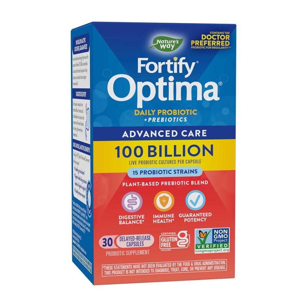 Fortify Optima Probiotique Quotidien 100 Milliards, 30 Capsules à Libération Retardée