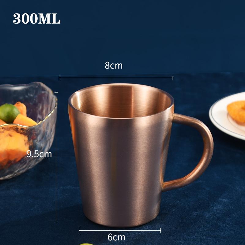 304 Stainless Steel Beer Mug Water Cup Anti Scaling Anti Fall Restaurant Tea Cup Coffee Drink Cup