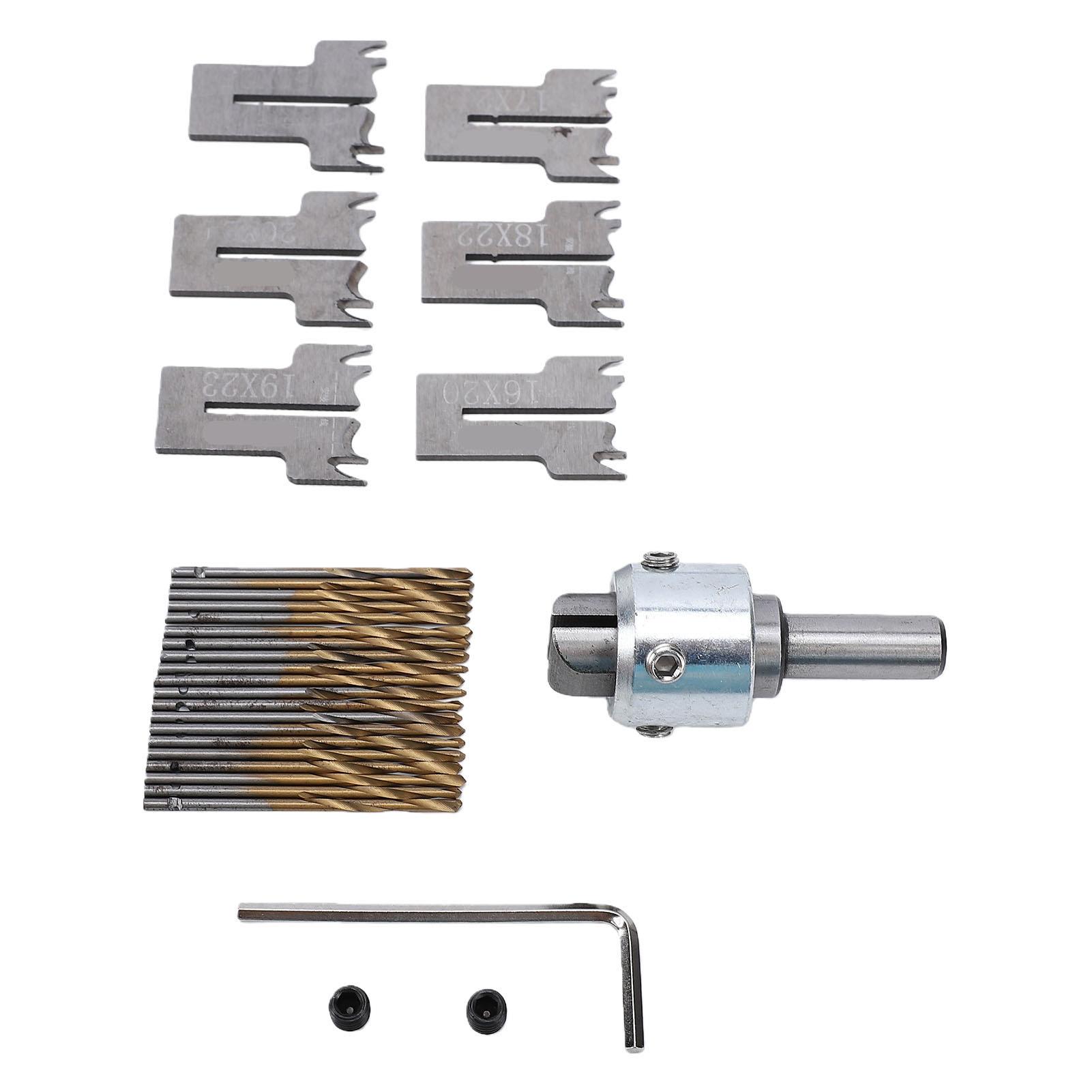 30 Pièces Outil pour Fabriquer des Perles en Bois Foret à Perles, Ensemble de Forets, 16-21 mm Kit de Fraise à Lame Outils pour le Travail du Bois Perles pour la Fabrication de Bijoux