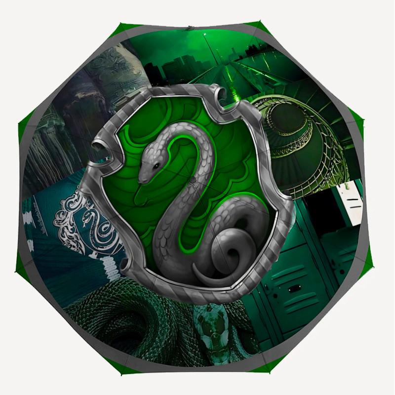 1PC Slytherin Snake Umbrella-8-Rib Reinforced, Automatic Open, Lightweight & Durable, Cute Fashion Accessory for Outdoor, D2680