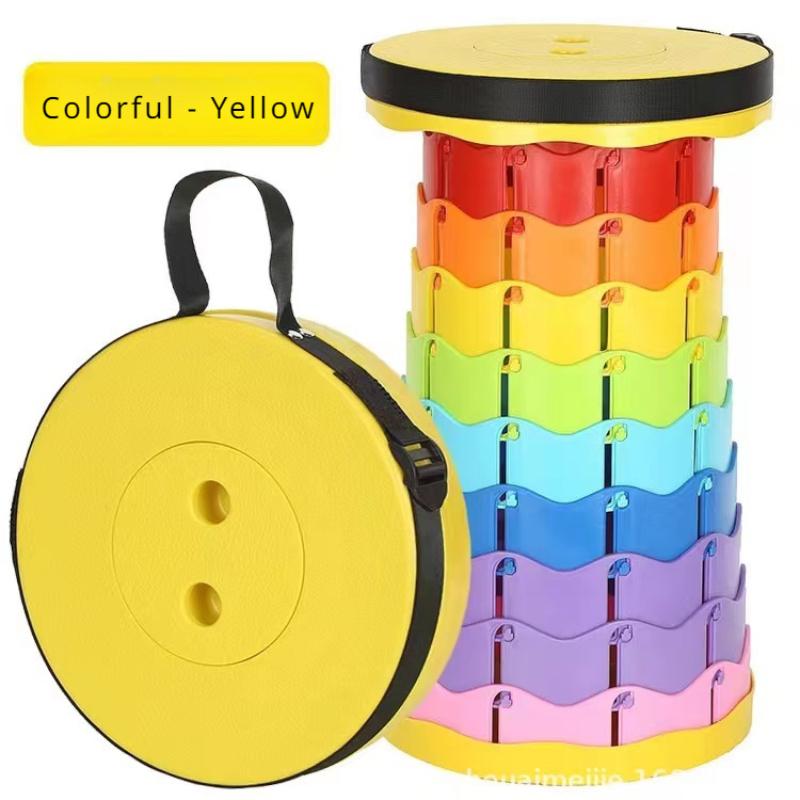 

Складная скамейка Rainbow для кемпинга на открытом воздухе, выдвижная скамейка, стул, регулируемая скамейка для очередей в пути, скамейка для рыбалки жёлтый