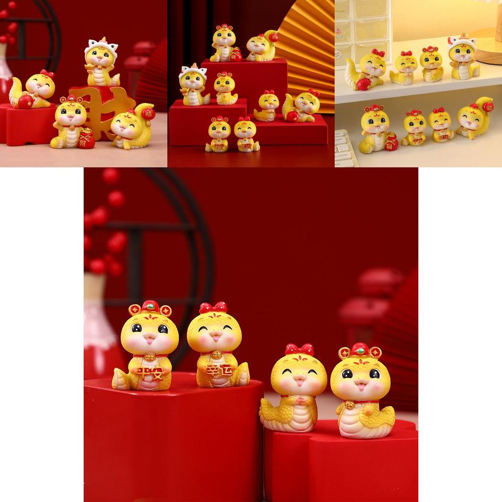 Charming Gold Snake Zodiac Figurine Ideal For Home Office Desk Decoration And Gifts