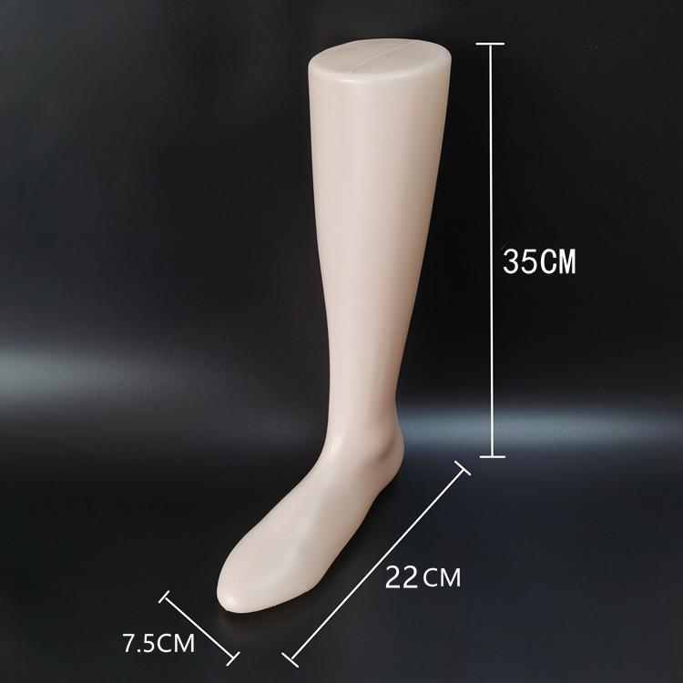 Black Plastic Foot Mannequin Model for Displaying Socks and Shoes - Male & Female Style, Flat-Bottomed, Ideal for Retail and Fashion Showcases.