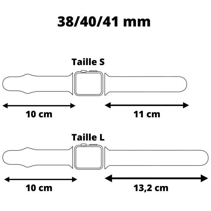 Armband kompatibel Apple Watch 38mm 40mm 41mm Serie 8 7 6 5 4 3 2 1 SE - Größe S - Weiches Weißes Silikon Phonillico®