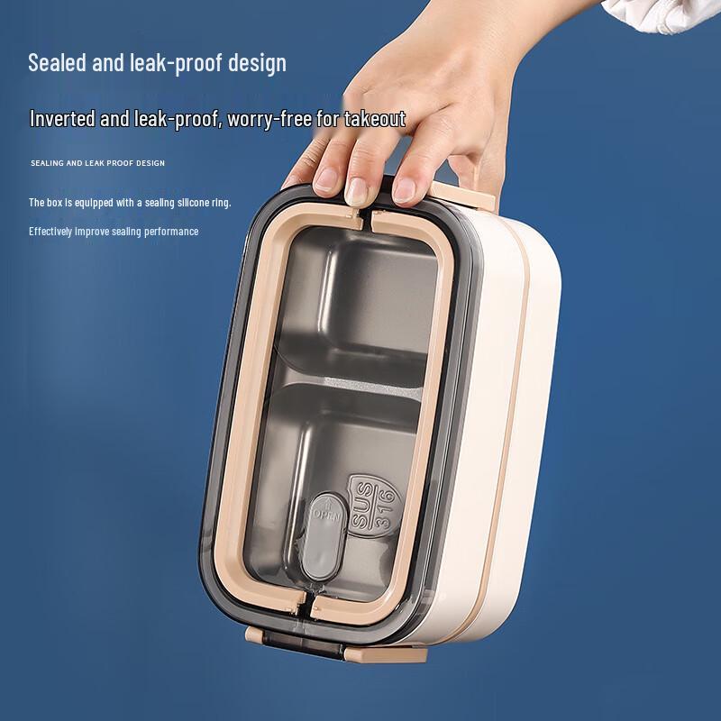 Baifuni 304 Stainless Steel Double-Layer Food Container with Insulated Bag