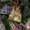 Fantasy Castle 3D Landscape PET Stickers - Retro Creative DIY Journal Stickers